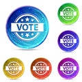 Vote badge icon digital abstract round buttons set illustration