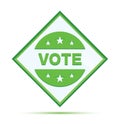 Vote badge icon modern abstract green diamond button Royalty Free Stock Photo