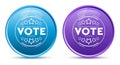 Vote badge icon sleek soft round button set illustration