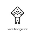 Vote badge for political elections icon from Political collectio Royalty Free Stock Photo