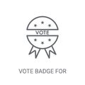 Vote badge for political elections icon. Trendy Vote badge for p Royalty Free Stock Photo