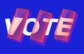 VOTE Banner, poster and sticker concept, with liquid text Royalty Free Stock Photo