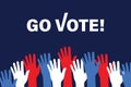 US elections banner. Vote campaign illustration.
