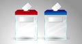 us election box vote isolated or realistic empty ballot box with voting paper. eps vector..