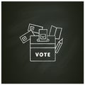 Vote box chalk icon