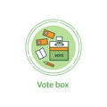 Vote box concept line icon