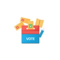 Vote box flat icon