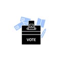 Vote box glyph icon