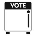 Vote box icon simple vector. People process report