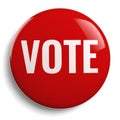 Vote Button Round Red Symbol