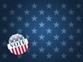 Vote Button on Stars Background Royalty Free Stock Photo