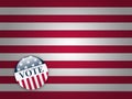 Vote Button on Stripes Background Royalty Free Stock Photo