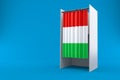 Vote cabinet with hungarian flag