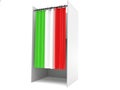 Vote cabinet with italian flag