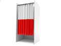 Vote cabinet with polish flag