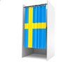 Vote cabinet with sweden flag