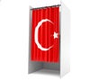 Vote cabinet with turkey flag