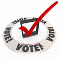 Vote Check Mark Box Election Choose Popular Choice Candidate Royalty Free Stock Photo