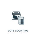 Vote counting icon. Monochrome simple sign from election collection. Vote counting icon for logo, templates, web design