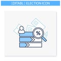 Vote counting line icon