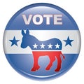 Vote Democrat Button Royalty Free Stock Photo