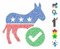 Vote democrat donkey Composition Icon of Uneven Items