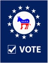 Vote Democrat Placard