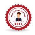 Vote design over white background, vector illustration Royalty Free Stock Photo