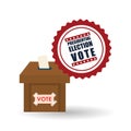 Vote design over white background, vector illustration Royalty Free Stock Photo