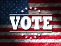 Vote design for Presidential Election USA, Vote sign with american flag