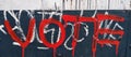 Vote, Dripping Red Graffiti