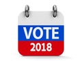 Vote election 2018 icon calendar