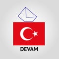 Vote, election poster, Turkey politics sign