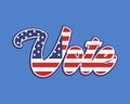 Vote election sign, midterm presidential voting banner with blue background, democrat candidate, politics, political, United