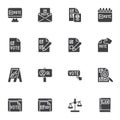 Vote and Election vector icons set