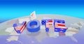 vote elections of the President. word vote is an American flag symbol. Royalty Free Stock Photo