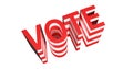 Vote elections word vote symbol. 3D illustration