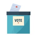 Vote for freedom with patriotic ballot symbol