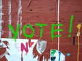 Vote, Graffiti, NYC, NY, USA
