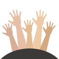 Vote hand. up hand . Eps 10.Vector illustration Royalty Free Stock Photo