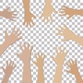 Vote hand. up hand . Eps 10.Vector illustration Royalty Free Stock Photo