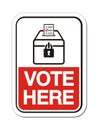 Vote here - polling place sign Royalty Free Stock Photo