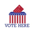 VOTE HERE. Polling place sign Royalty Free Stock Photo