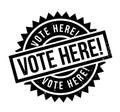 Vote Here rubber stamp