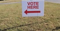 Vote Here Sign Royalty Free Stock Photo