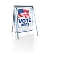 Vote here signage Royalty Free Stock Photo