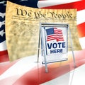 Vote here signage Royalty Free Stock Photo