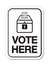 Vote here signs Royalty Free Stock Photo