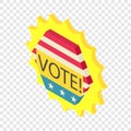 Vote icon, isometric 3d style Royalty Free Stock Photo