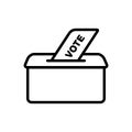 Black solid icon for Vote, policies and election